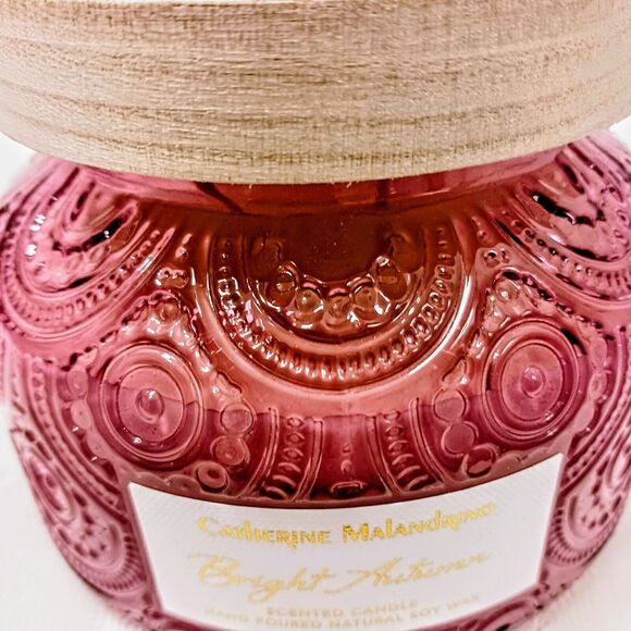 Catherine Malandrino BRIGHT AUTUMN Candle SOY Hand Poured Exotic Jar Retail $67 - Picture 3 of 13